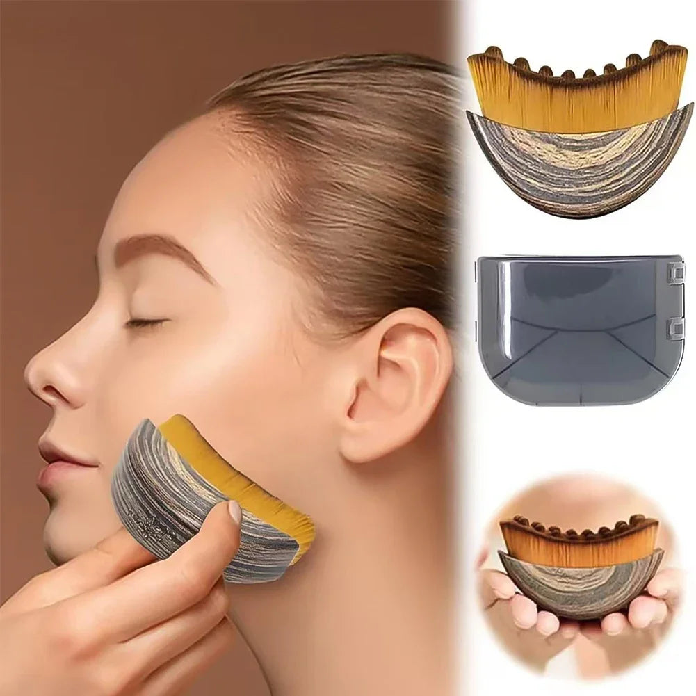 Lymphatic Contour Face Brush Dry Brushing Face Brush Lymphatic Drainage Massager for Face Chin Jawline Sculpting The Skin