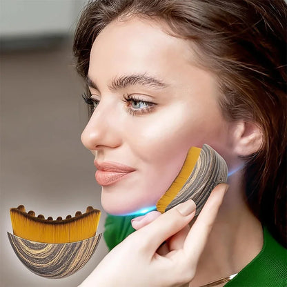 Lymphatic Contour Face Brush Dry Brushing Face Brush Lymphatic Drainage Massager for Face Chin Jawline Sculpting The Skin